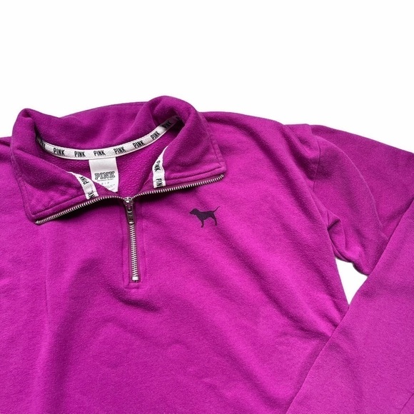 Victoria Secret PINK Quarter Zip Purple Pullover - Picture 4 of 8